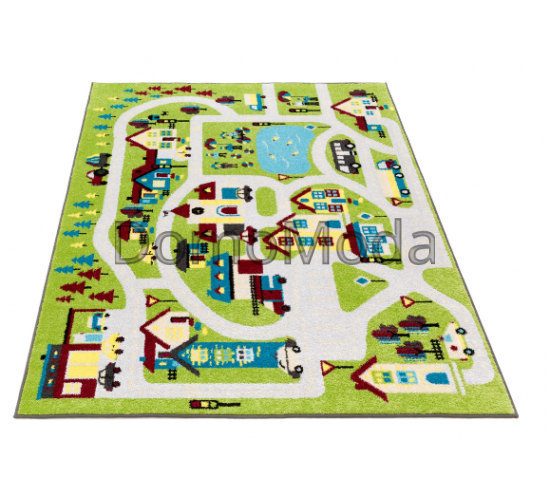 Детский ковер Funky Top Miasto S Zielony Купить в интернет магазине ДомоМода Детский ковер Funky Top Miasto S Zielony - высокое качество по лучшей цене в Украине